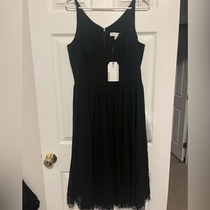 NWT New Dress The Population Black Alicia Dress Size L $198